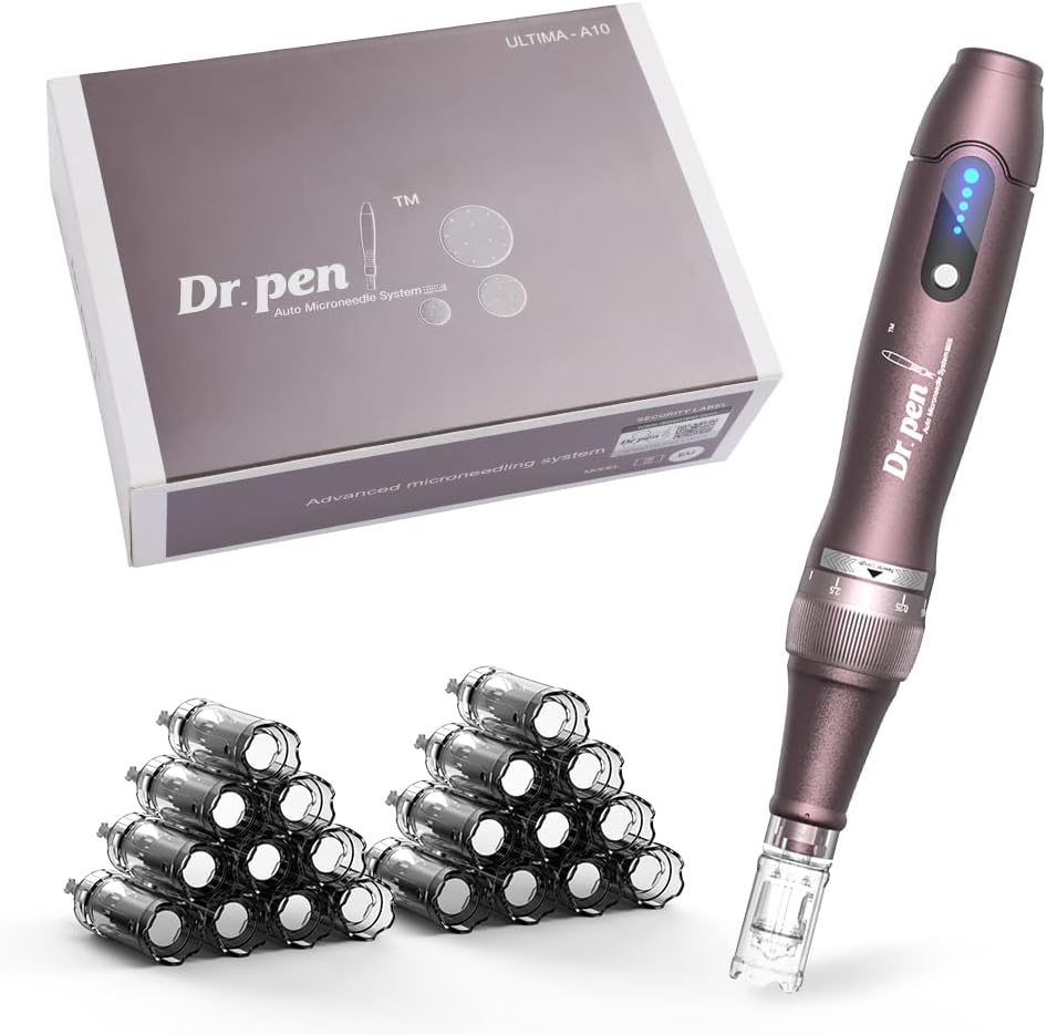 Dr.Pen A10 Professional Wireless Microneedling Pen with 20 Pcs Replacement Cartridges for Skin Care