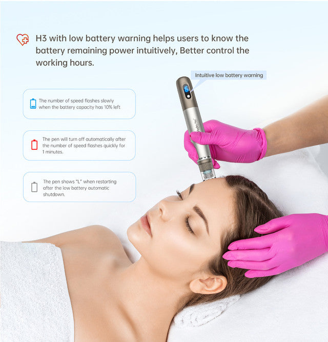 Dr. Pen Hydra H3 Pen All In One Microneedling Device-Giveaway 12 pcs Replacement Cartridges