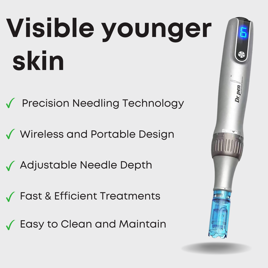 Dr Pen M8S Auto Microneedling Pen - Including 12 Pcs Replacement Cartridges