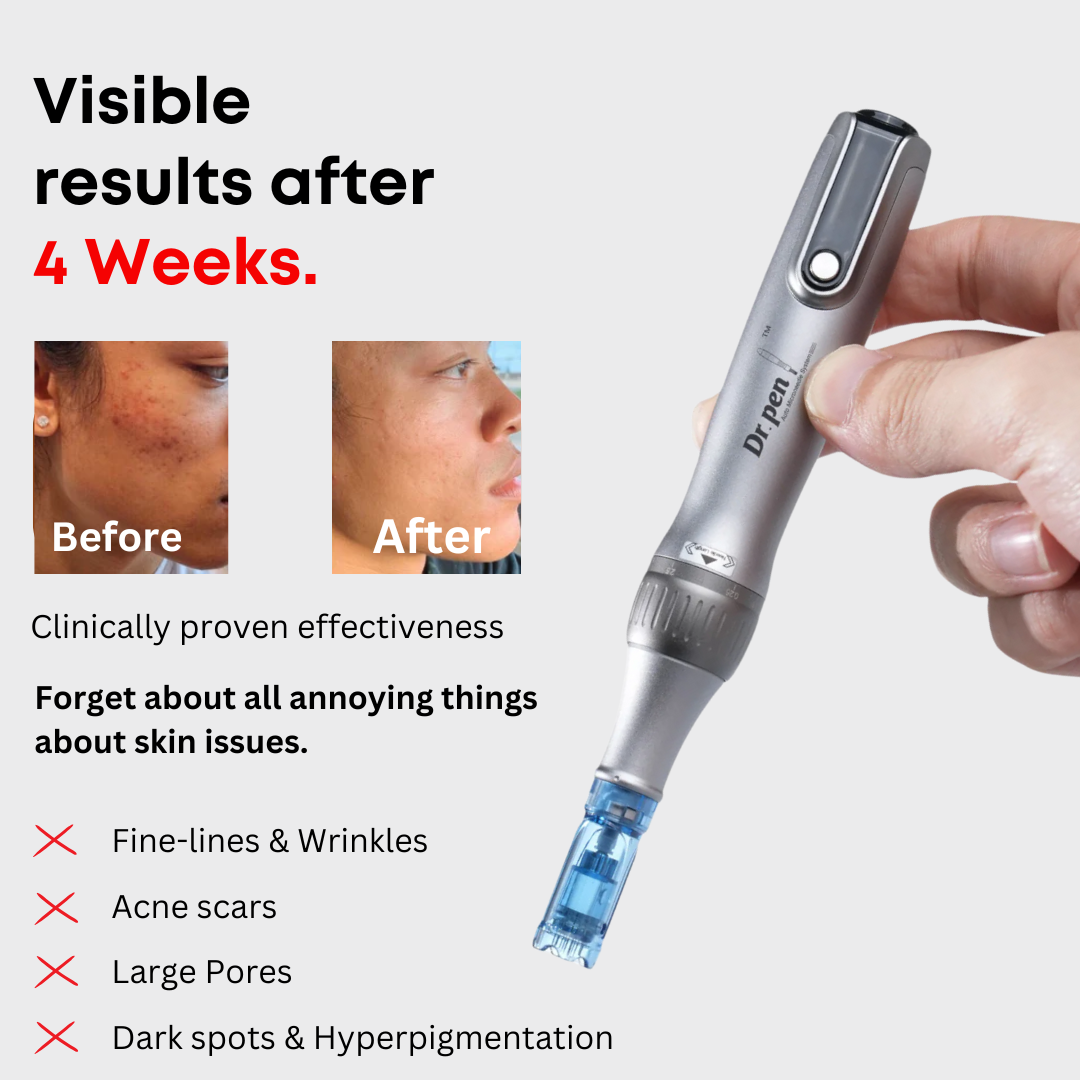 Dr Pen M8S Auto Microneedling Pen - Including 12 Pcs Replacement Cartridges