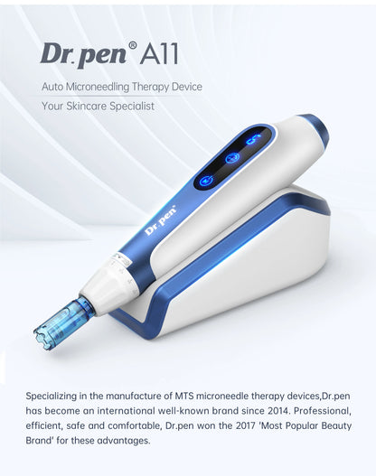 Dr. Pen A11 Ultima Pro Microneedling Pen including 10 Pcs Replacement Cartridges