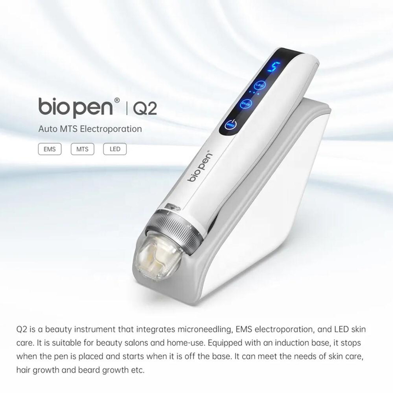 Bio Pen Q2 EMS LED Micro Current Pen The Revolutionary Microneedling Pen