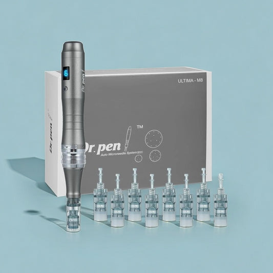 Dr Pen M8 Wireless Microneedling Pen Kit Including 12 Cartridges - Professional Microneedle Derma Roller Pen