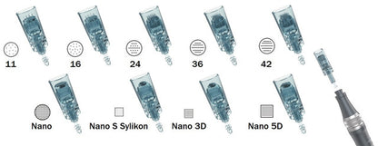 Dr.Pen Ultima M8 Microneedling Cartridges 16 Pin Derma Pen Replacement for Skin Face and Body, 10 pcs/pack